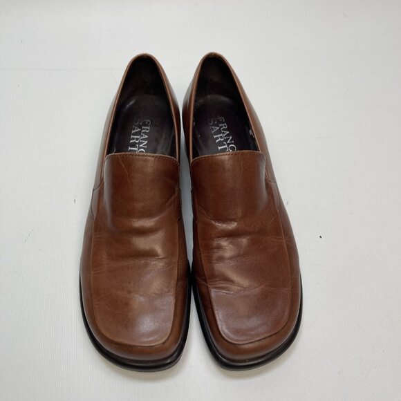 Franco Sarto Shoes Womens 7M Bocca Casual Loafers Comfort Brown Leather Slip On - Picture 5 of 16